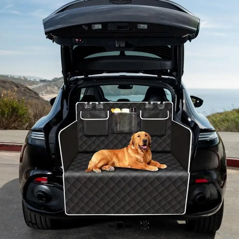 

Dog Trunk Cover For SUV Floor Mats Cargo Liner Trunk Mat Waterproof Trunk Liner Cargo Mat Trunk Protector Dog Cargo Cover Oxford