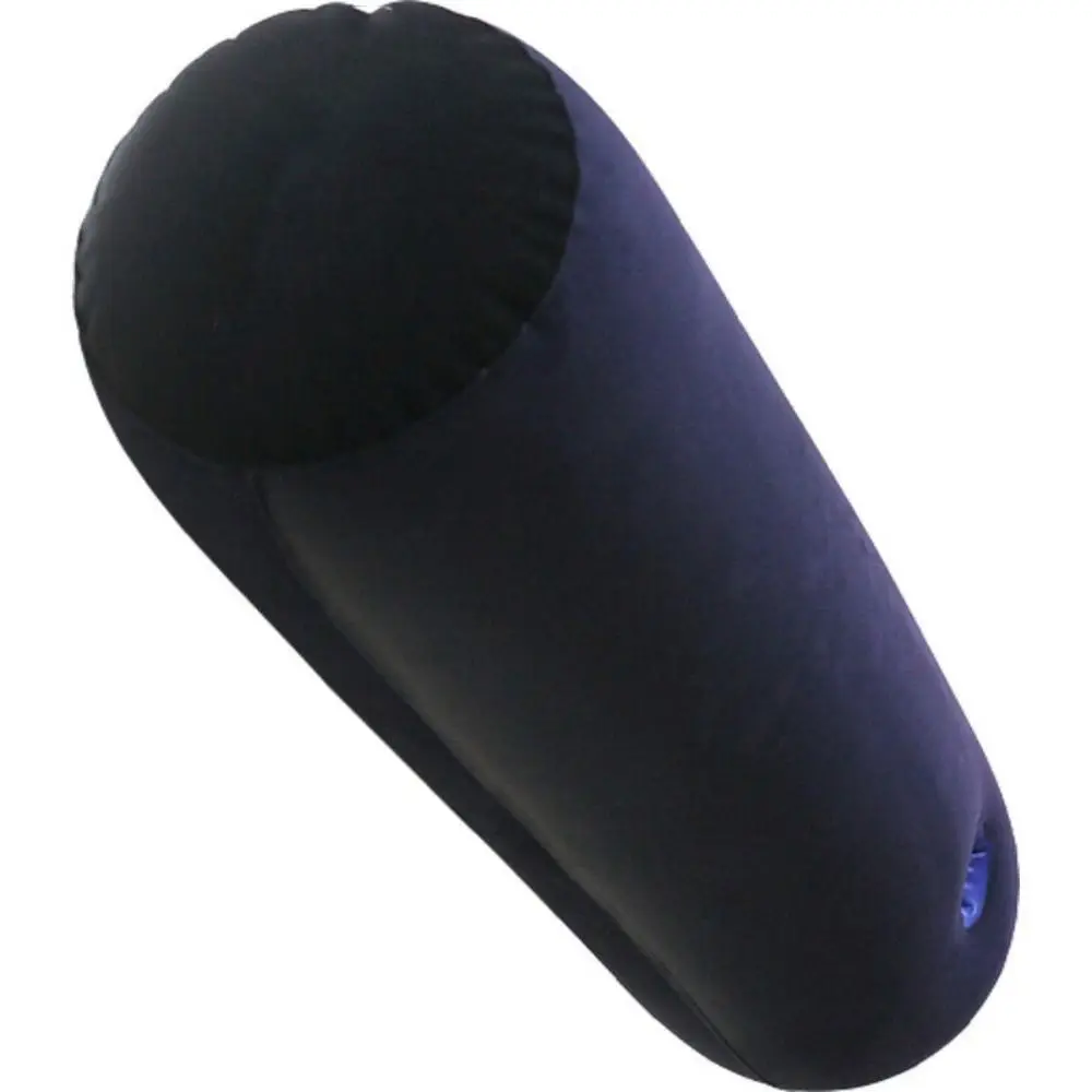 Couples Gifts PVC Flocking Silicone Pillow Cylinder Blue+Black Inflatable Sex Pillow Inflatable Soft Magic Cushion Love Position