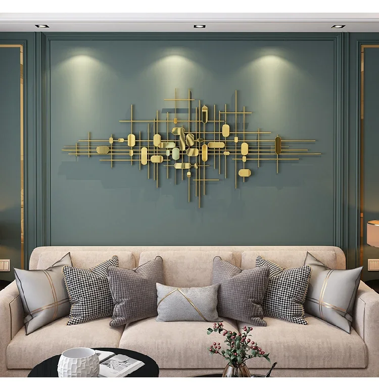 Wrought Iron Apartment Sofa Background Wall Decoration Living Room Pendant Accessories Creative Three-dimensional Wall Hanging