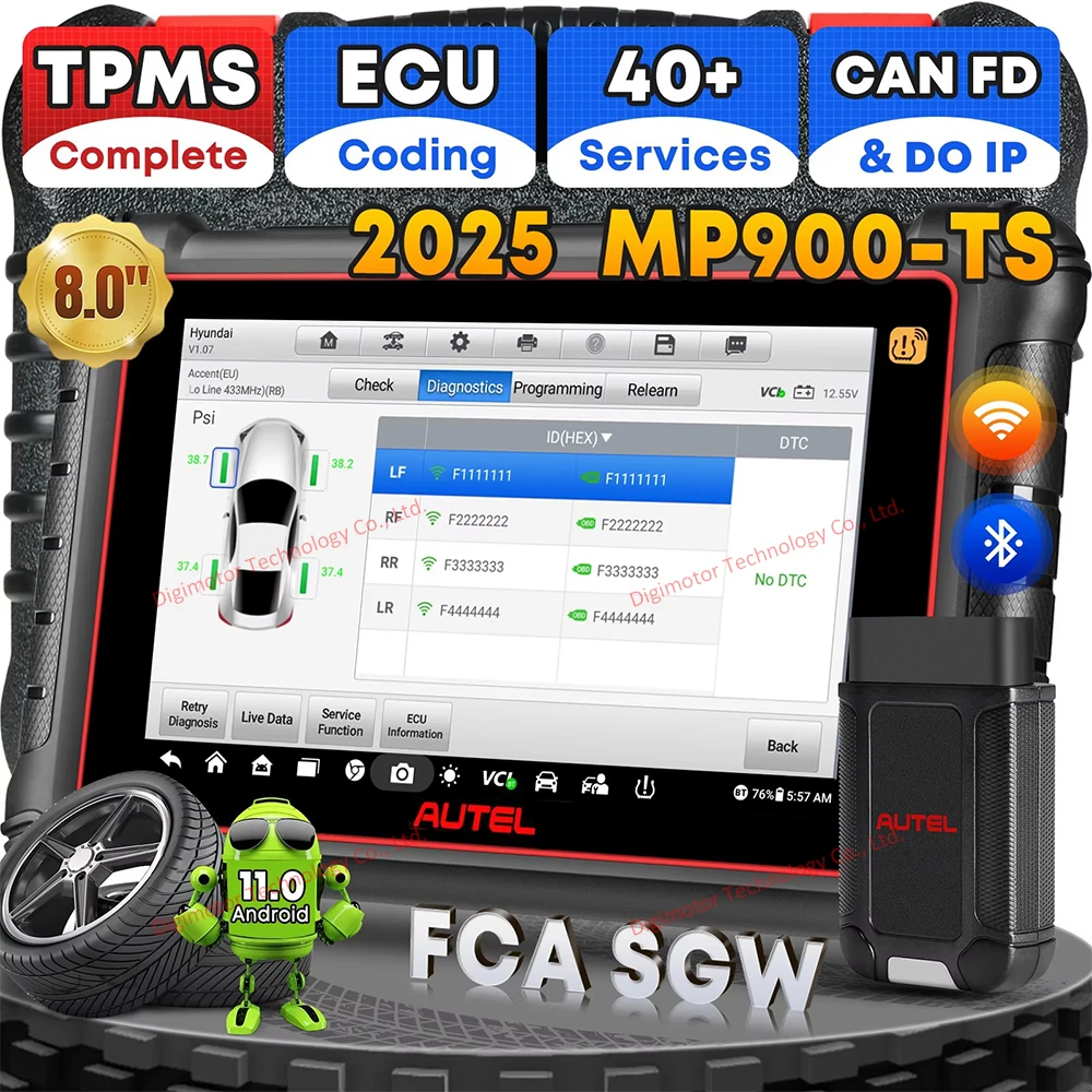 Autel MaxiPRO MP900-TS TPMS Tool MP900TS OBD2 Automotive Scanner Bi-directional Scan Tool All Systems Diagnosis ECU Coding Tools