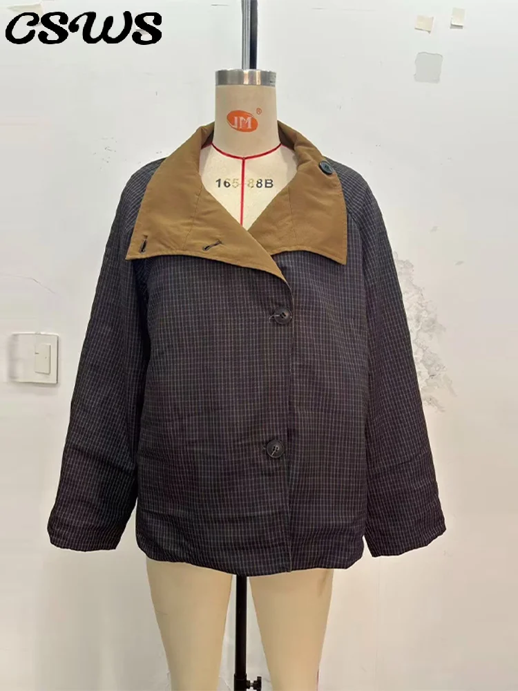 

Повседневное двустороннее пальто, женское однобортное пальто в полоску с длинными рукавами и лацканами, с карманами, женское пальто 202, осенняя модная женская верхняя одежда