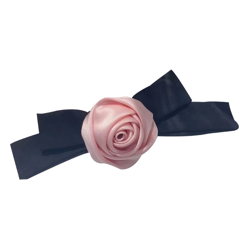 Hot Girls Hair Clip Pink Rose Flower Hair Barrettes for Teenagers Spring Drop Shipping