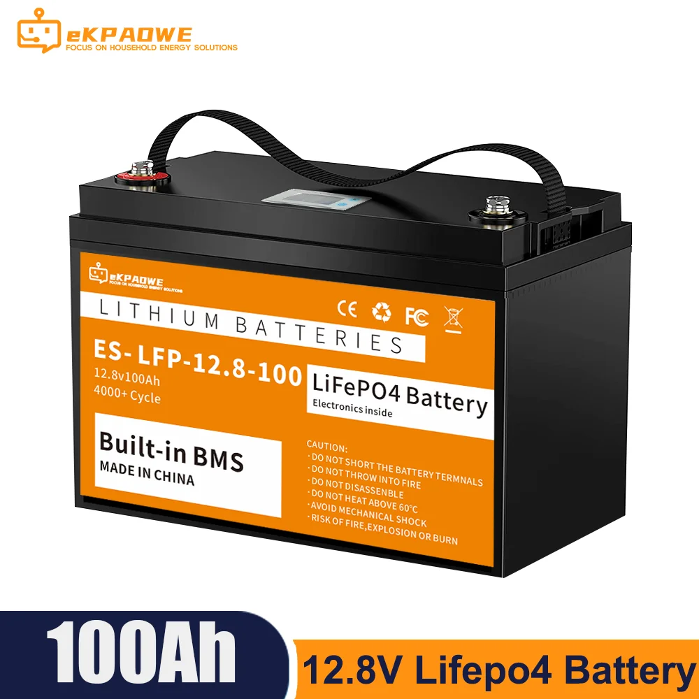 

Poland D-free Shipment 12V 100Ah LiFePo4 Battery 24V Pack Lithium Iron Phosphate Battery With Built-In BMS For Tax-Free 4000+