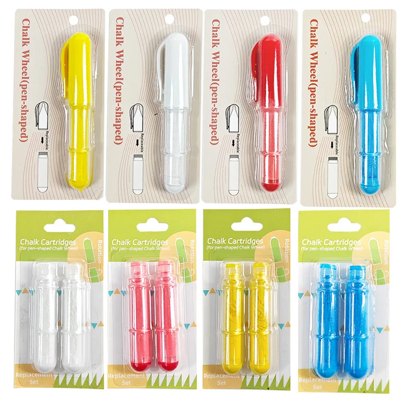 Chalk Wheel Pen-Shaped Tailors Chalk DIY Tailor Liner Pen Tailoring Dressmakers Marking Tool Sewing Accessories 