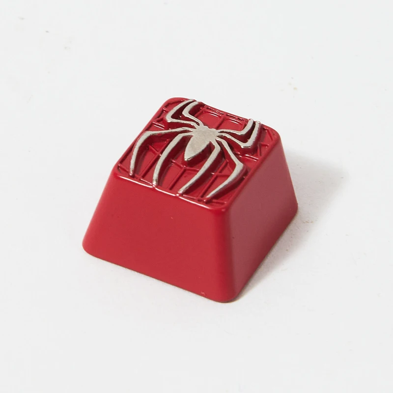 3D العنكبوت شعار معدني Keycap سبائك الزنك الحرفي أحمر أسود MX التبديل مخصص الملف الشخصي لوحة المفاتيح الميكانيكية بطل موضوع ديكور