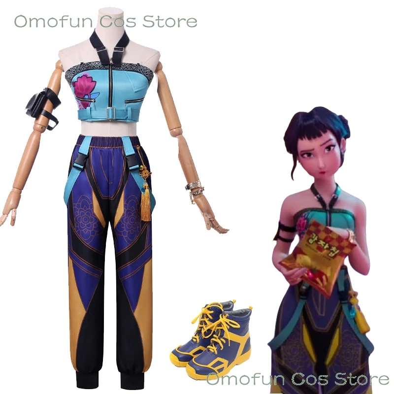 

K-Pop Rumi Zoey Cosplay Costume Wig Demon Hunters Stage Clothes Halloween Huntrix Girls Group Idol Roleplay Outfit Women 2025