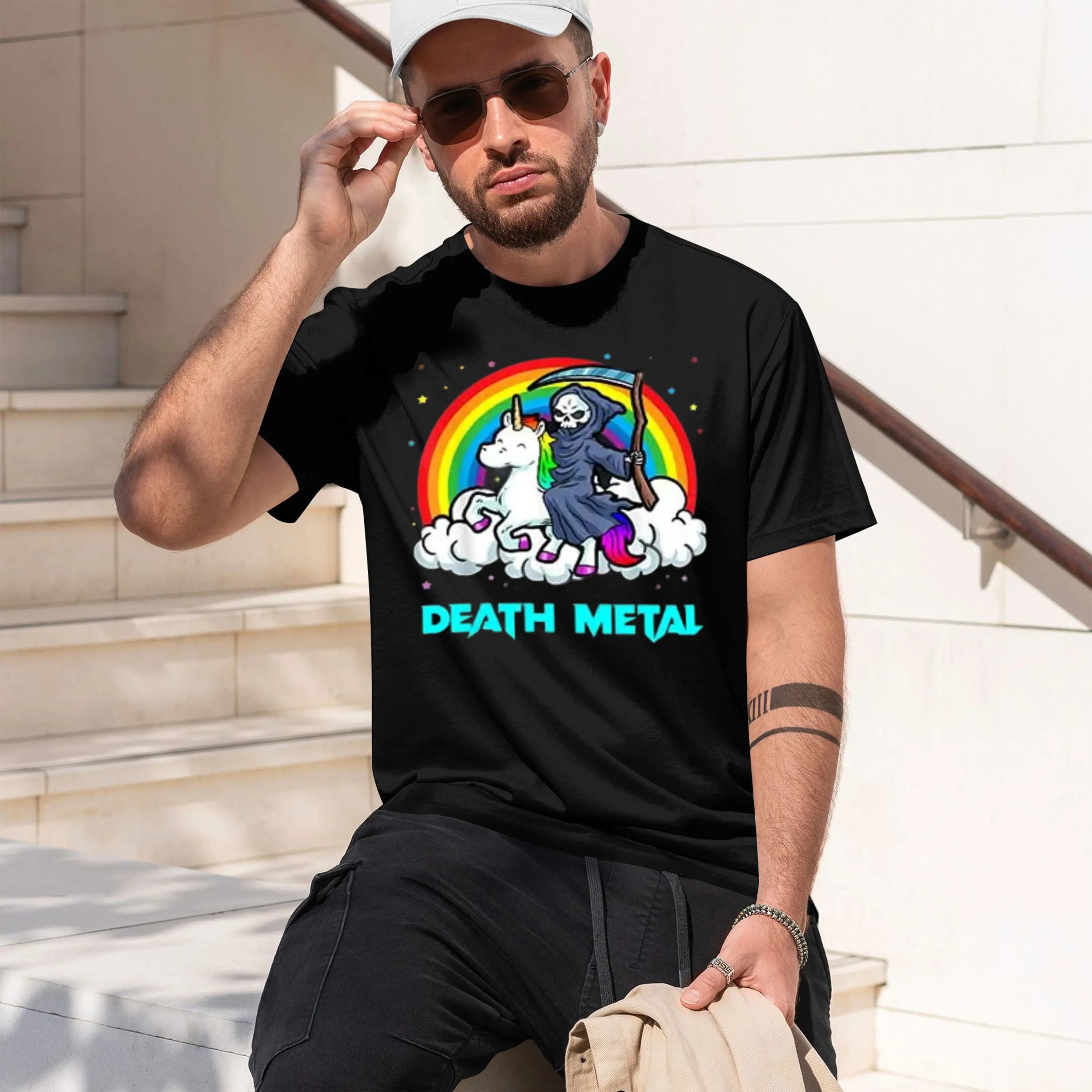 2026 New Model Death T-Shirt Funny Brutal Death Nutrition Facts Concert Tee Gift Grim Reaper Cool Halloween Costume