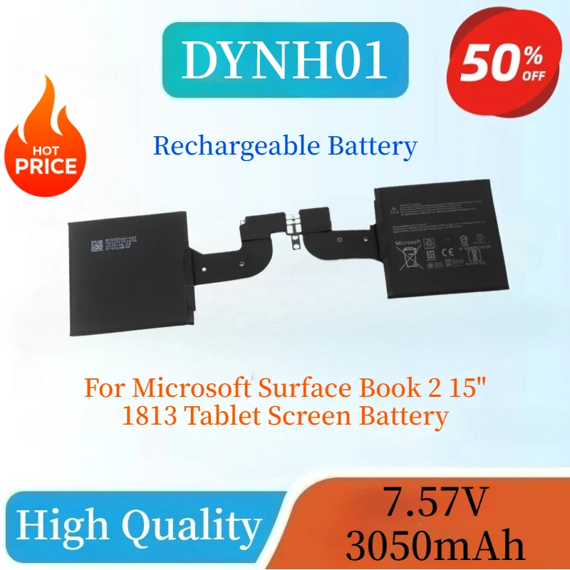 High Quality New 7.57V 3070mAh DYNH01 Laptop Battery for Microsoft Surface Book 2 15
