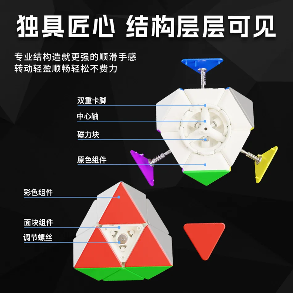 Shengshou FTO 2x2 Octahedron Non Magnetic Color Magic Cube Alien Magic Cube Sengso Puzzle Cubo Magico Fun Toy Gifts For Children