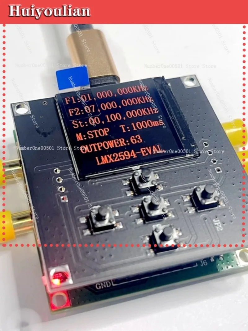 LMX2595 PLL Development Board 10M-19GHz Sweep Type C SMA