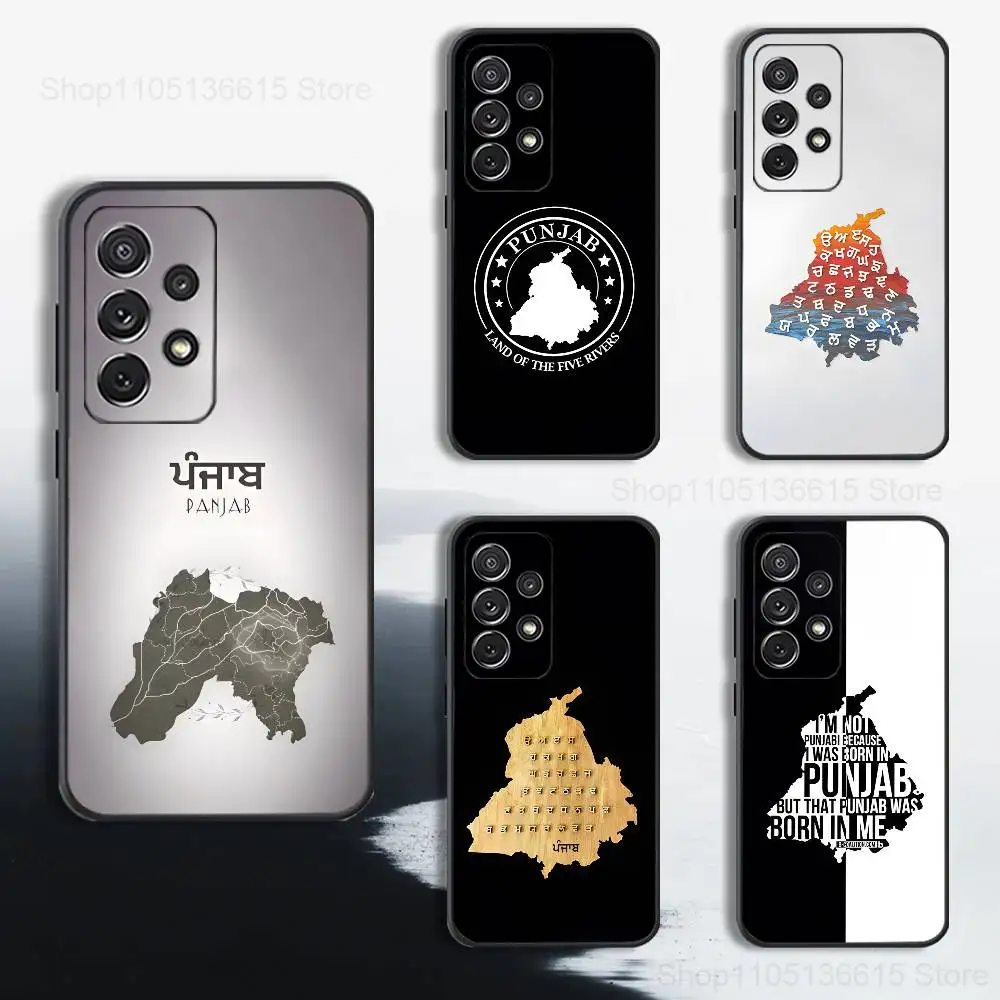 

Map Punjab Art Phone Case For Samsung S25,S24,S23,S22,S21,S20,S10,Ultra,Plus,Lite,FE,Soft Silicone Black Cover