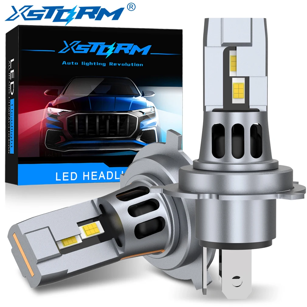 XSTORM H4 9003 HB2 LED Headlight Bulbs Canbus High Low Beam Car Light Turbo Led Diode Lamp Auto Motorcycle 20000LM 12V 6500K