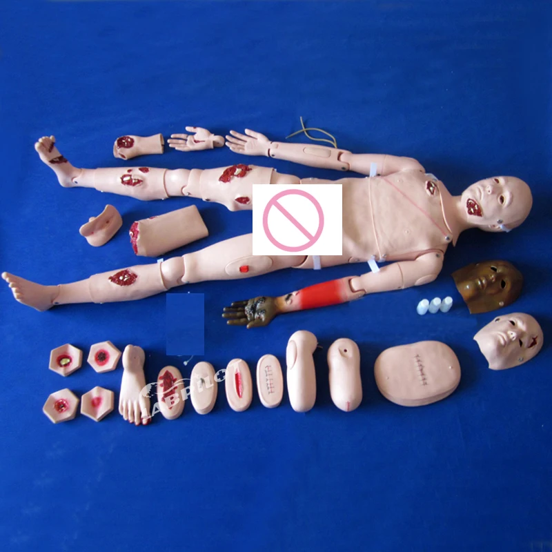 Advanced Trauma Manikin,Full Body Simulation Injuriy Nursing Dummy  Patient Care Mannequin