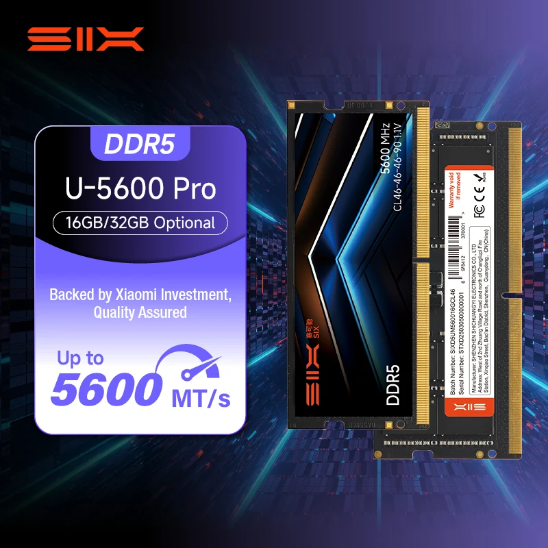 SIX S-5600 Pro DDR5 SODIMM 5600MHz 램: 고성능 노트북 업그레이드를 위한 최적의 선택