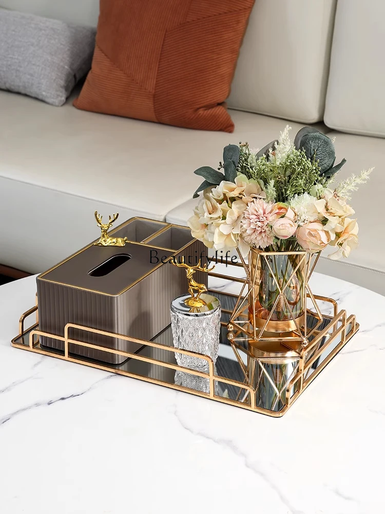 Coffee Table Storage Tissue Box Light Luxury High-End Decorative Ornaments