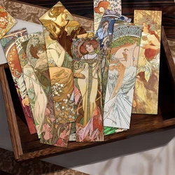 30pcs Mucha Bookmarks Classic Painting Gifts Art Set Creative Bookmarks Personalized Exquisite Delicate Cultural And Creative