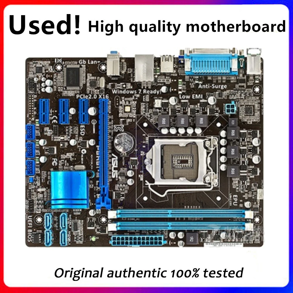 For ASUS P8H61-M LX PLUS Desktop Computer Motherboard LGA 1155 DDR3 16GB For Intel H61 P8H61 Desktop Mainboard  SATA II  Used