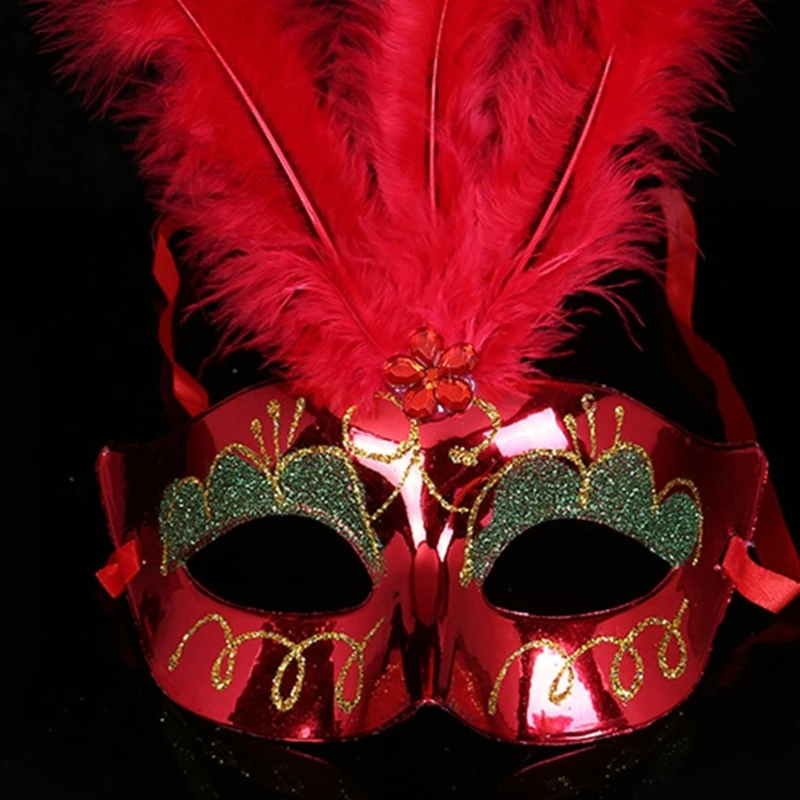 Maschera in maschera maschera per matrimoni maschera per carnevale maschera per feste Sexy Costume di bellezza maschera per signora maschera per Halloween Sexy con piume