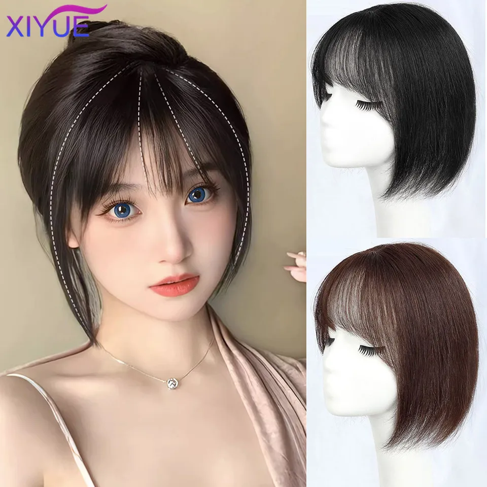 XIYUE   French bangs wig Women\'s natural forehead and head patch fake bangs air bangs wig patch