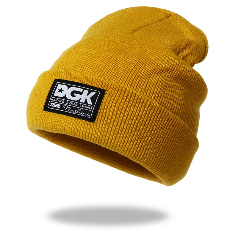 Nowe czapki czapka męska typu Beanie na męska czapka zimowa krótka czapka z dzianiny ciepłe luksusowe kapelusze dla kobiet na co dzień haftowana