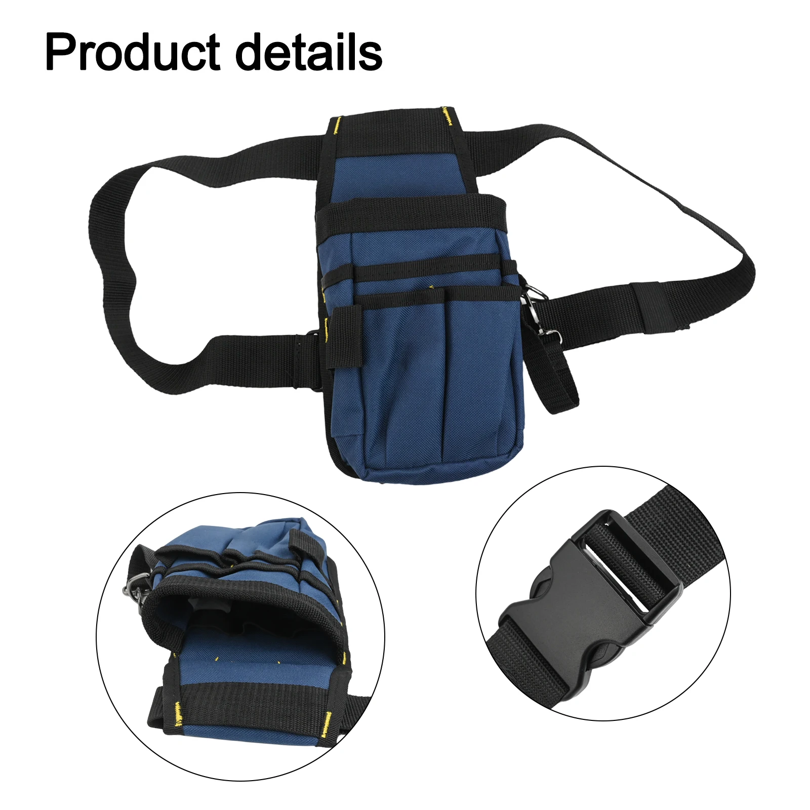 1個入り 電気技師ツールバッグ 600Dオックスフォード布製 多機能ポータブル ハードウェア収納ポケット ツールベルト ハンドドリル専用ベルトバッグ