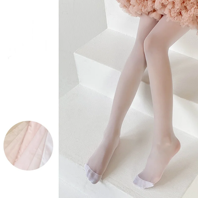 1Piece Summer Thin Tight for Kids Girl Fashion Solid Color Ballet Tight Pantyhose for Toddler Girl Soft Breathable Stocking Sock