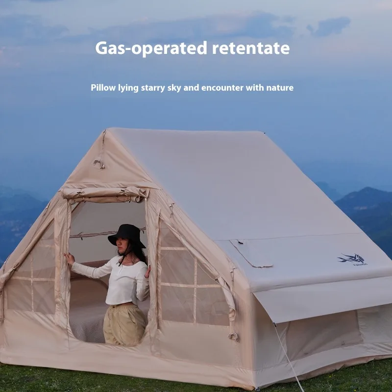 

Oxford Cloth Large Outdoor Camping Inflatable Tent Thickened Ultra-Quick Setup 4 Season Garden Patio Fishing Inflatable Tent