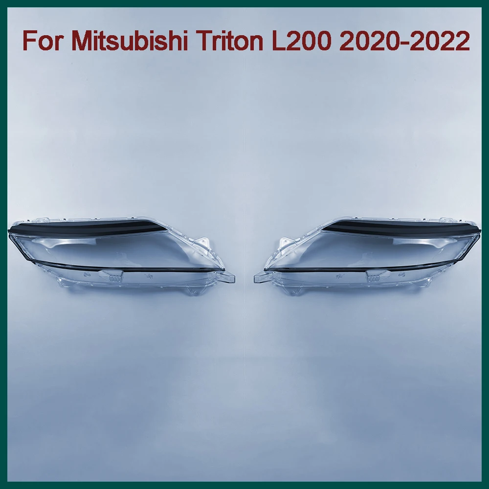 

For Mitsubishi Triton L200 2020 2021 2022 Car Transparent Housing Front Headlights Lens Shell Cover Glass Lampcover Lampshade