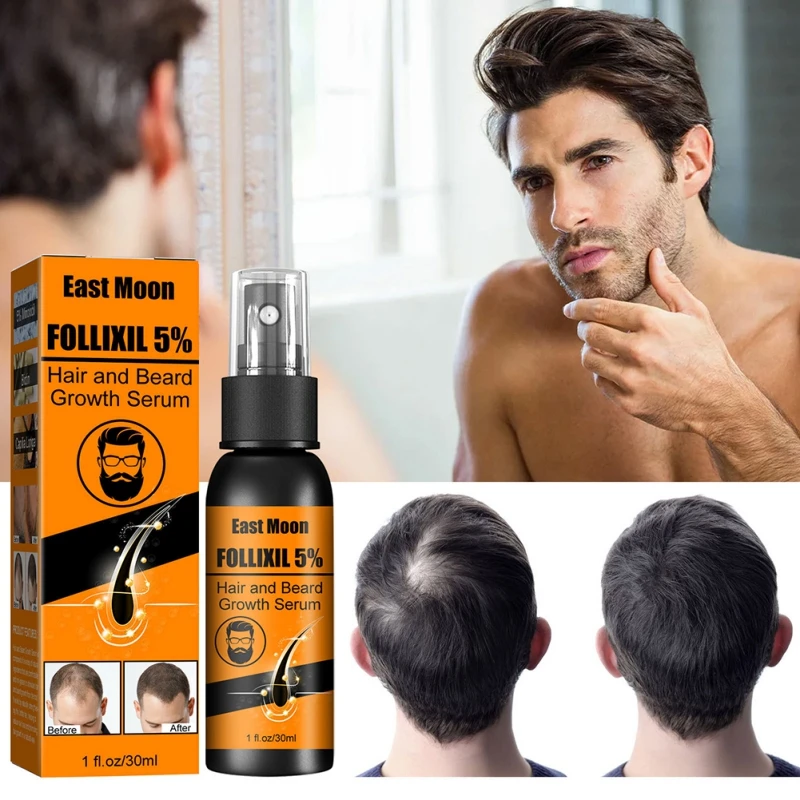 30ml Hair Beard Fast Growth Serum Men Enhancer Nourishing Essential Oils Follicles Promote Nutrients Mustache Increase Care