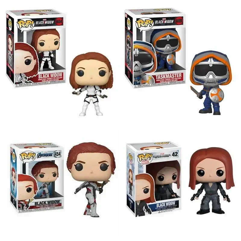 Экшн-фигурки из винила «черная вдова» Funko pop Studios 604 # Taskmaster 605 # Black Widow42 #454 # Bobble Head