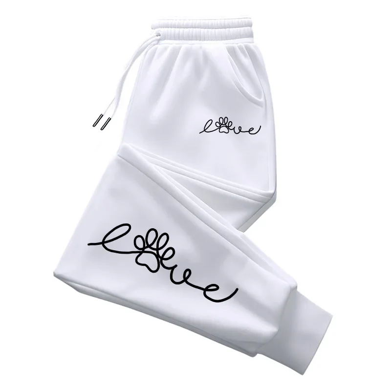 패션 여성 운동복 캐주얼 프린트 바지 야외 조깅 스포츠 바지 매일 사무실 홈 스트리트 바지 귀여운 여성 의류