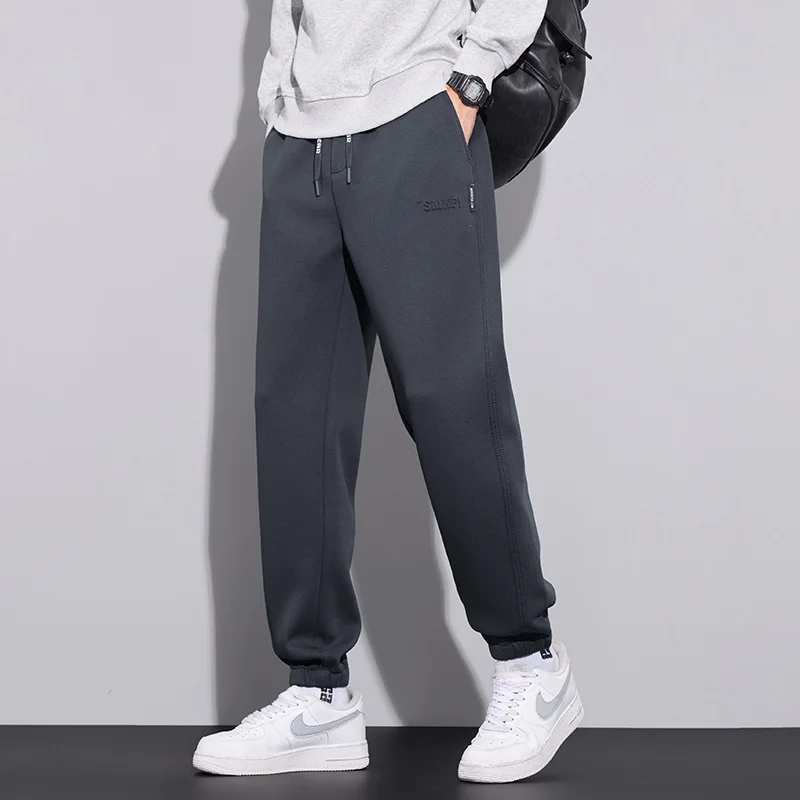 

Spring Autumn Men Knitted Sweatpants Sports Leg Binding Casual Style