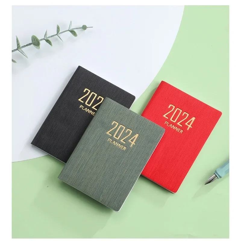 2024 Daily Planner A7 Calendar Notebook Weekly Monthly Office Agenda Organizer Time Management Appointment Journal