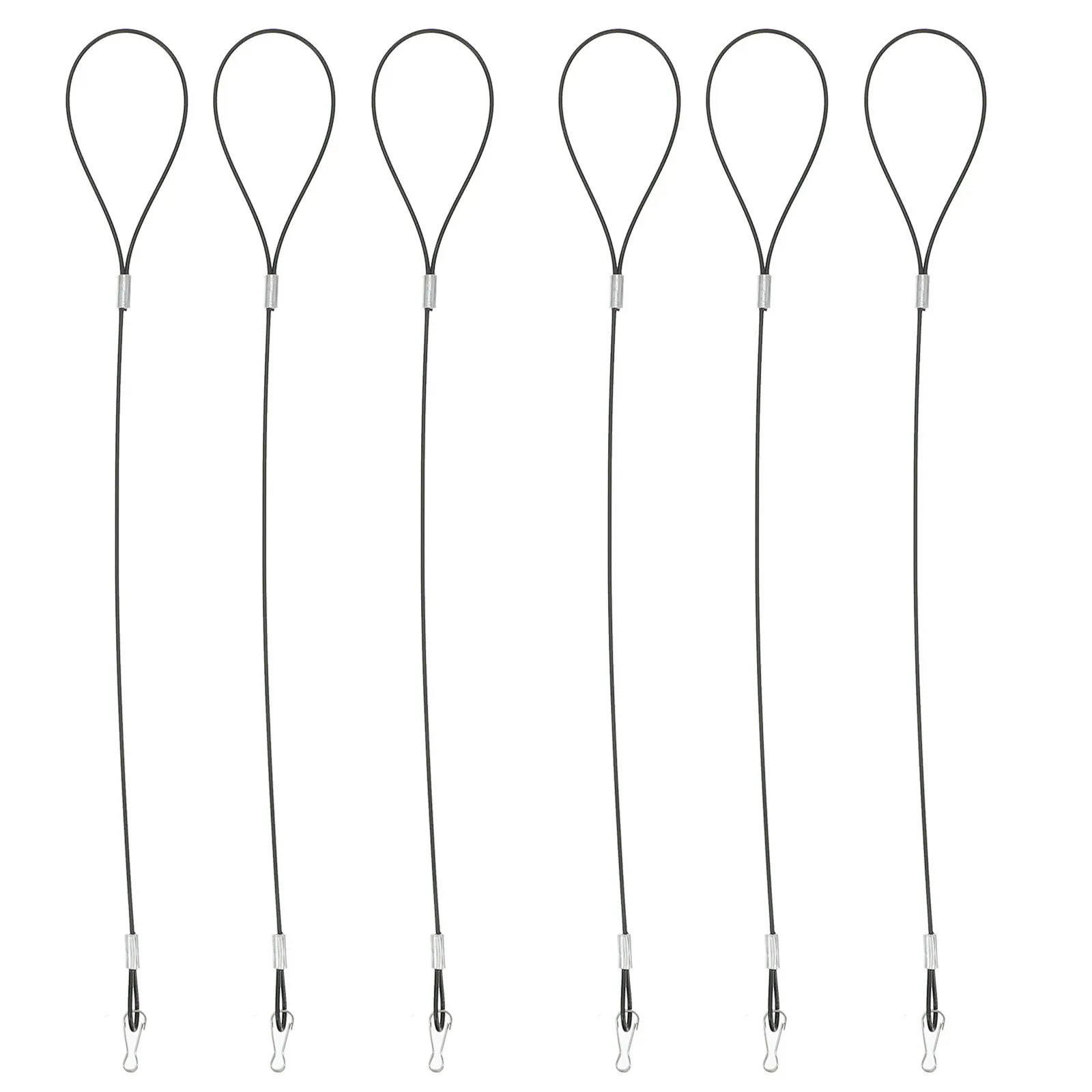

6Pcs Stainless Steel Hanging Wire Braided Rope Flexible Anti-Cutting Cable Multipurpose Suspension for Light Plants Sports