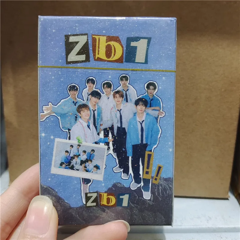 50pcs/set ZB1 Album Laser LOMO Card ZEROBASEONE Glitter Photo Card Luminous Card Ricky ZHANGHAO HAN YU JIN Postcard Girl Gift