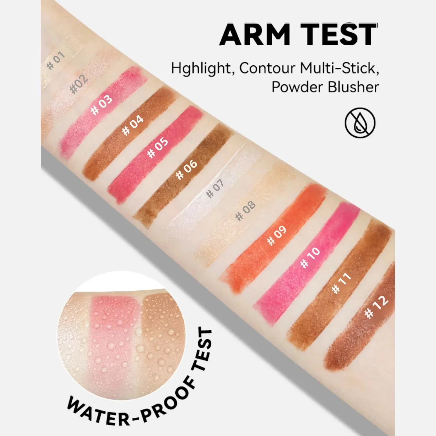 ثلاثية الأبعاد نحت الوجه تمييز أحمر الخدود كونتور عصا متعددة الوظائف ماكياج محسن سهل تطبيق اشراق لون البشرة #5