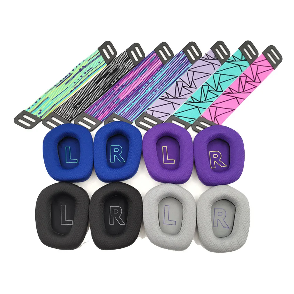 Poyatu G733 وسادات الأذن عقال ل Logitech G733 G 733 لايت سبيد سماعات استبدال الأذن الوسائد منصات عصابة رأس إصلاح جزء