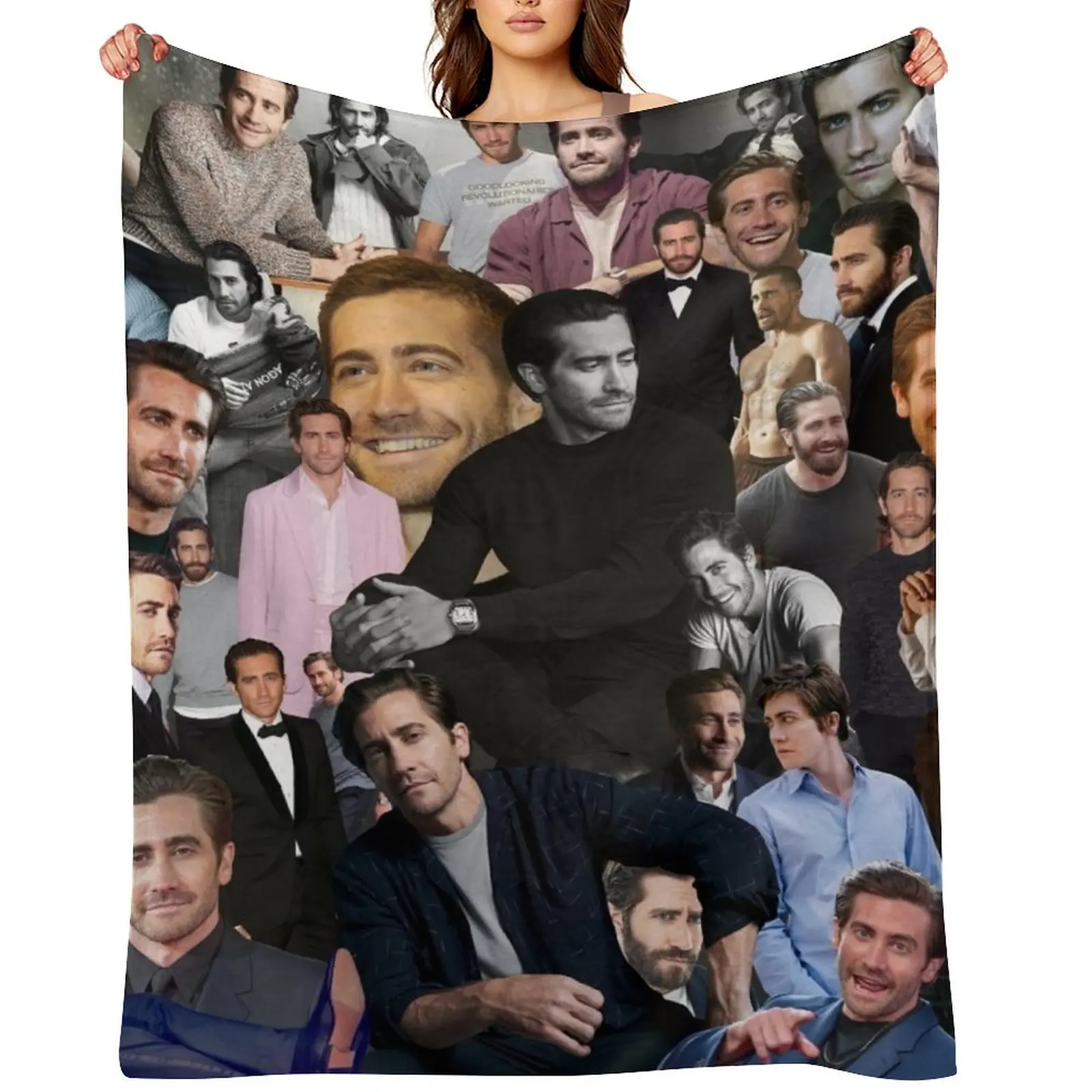 

Jake Gyllenhaal Throw Blanket for sofa Vintage Custom Hairys Blankets