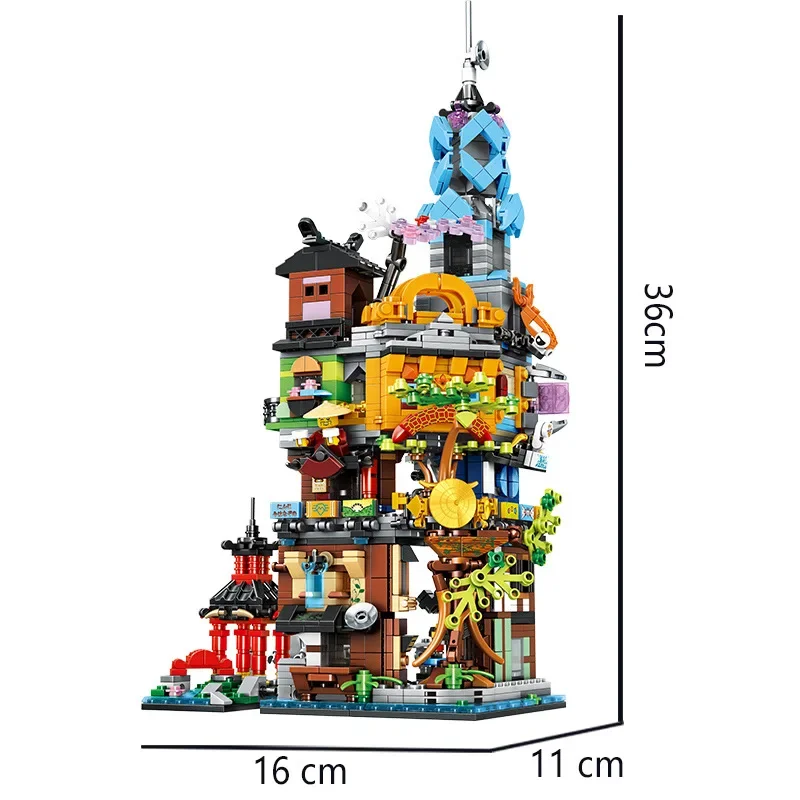 MOC City Gardens Building Blocks  Model 71741 70620 Bricks Toy Kids Gift