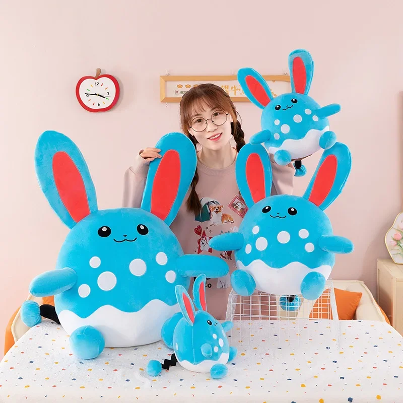 Nowa 70cm Pluszowa Maskotka Pokemon Azumarill Duża Lalka Anime Śliczny Gigantyczny Pokémon Urocza Kreskówkowa Wypchana Poduszka Pluszak Prezent dla Dzieci