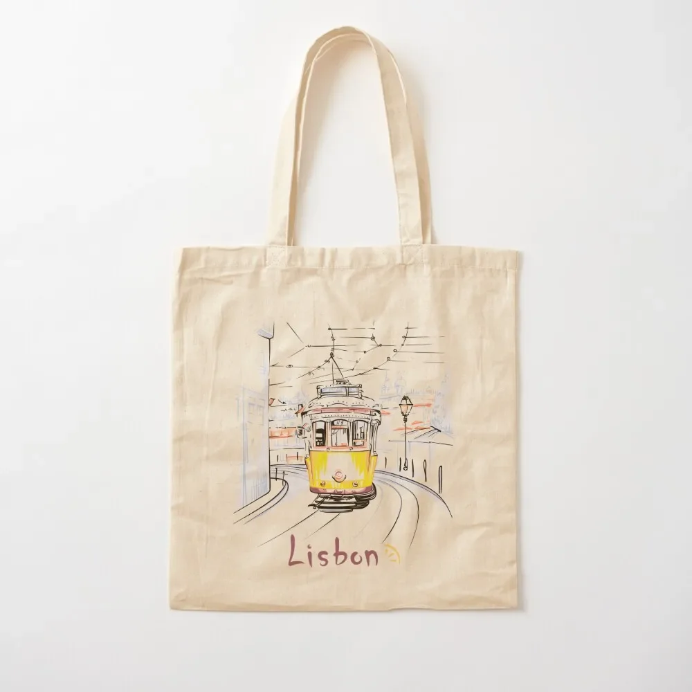 

Famous vintage yellow 28 tram in Lisbon Tote Bag Big bag women Women's shopper Tote Bag