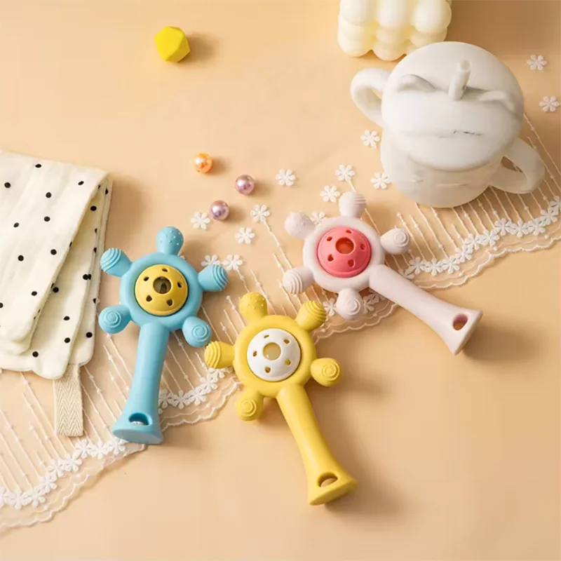 طفل مكافحة الأكل اليد لغز التعليم المبكر اليد رنين مهدئا الأسنان طحن عصا تجتاح لعبة تدريب #6