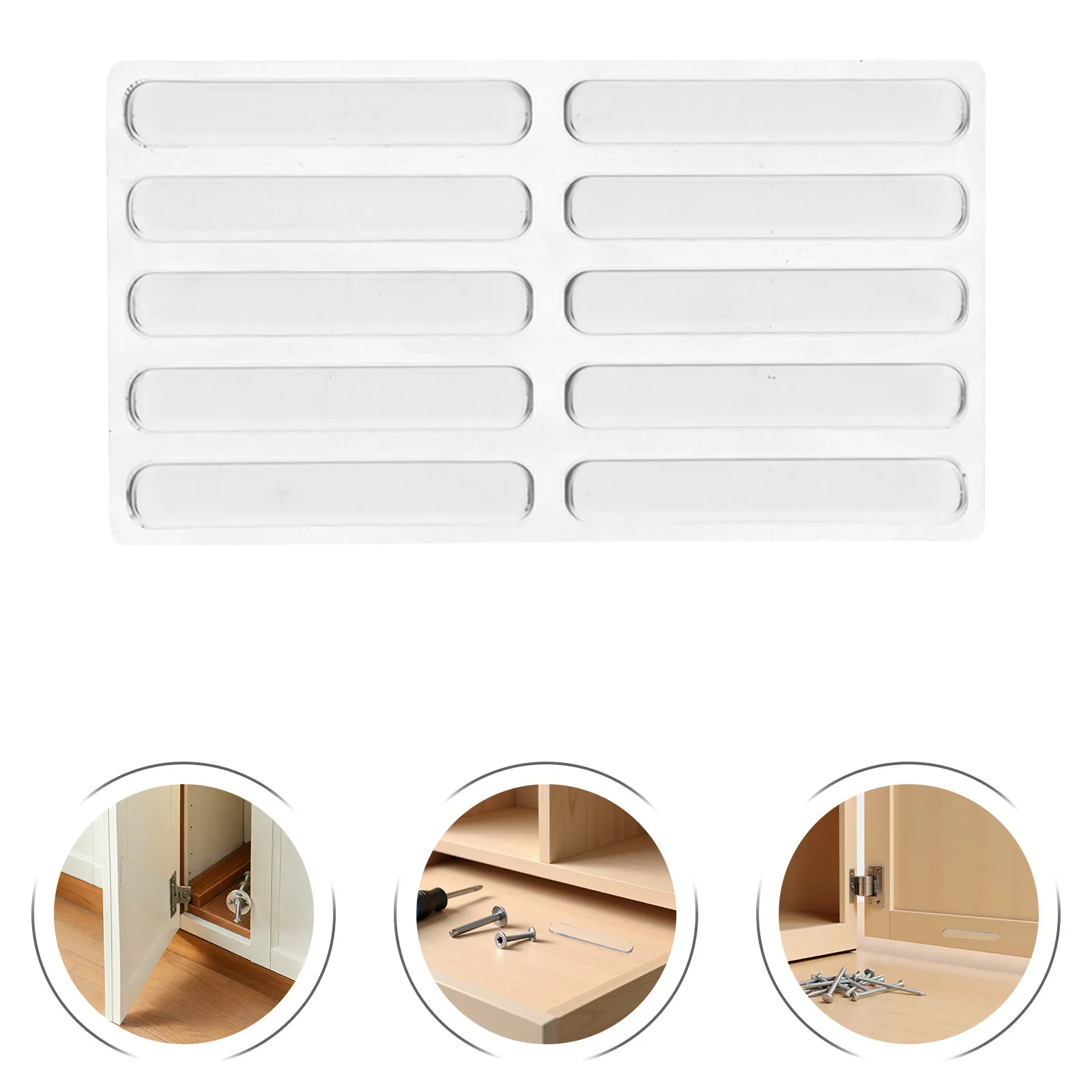40Pcs Cabinet Protective Pads Clear Silicone Self Adhesive Buffer Pads Noise Dampening for Kitchen Cupboards Drawers