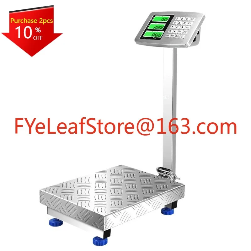 

Commercial bench stainless steel 150kg electronic scale 100kg scale folding scale stainless steel material waterproof