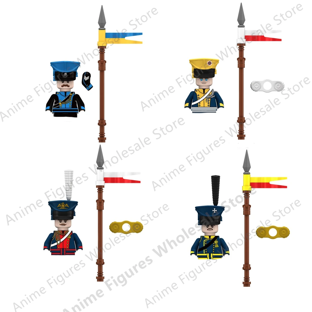 New Napoleonic War Joachim Murat Mikhail Kutuzov Arthur Wellesley ​Figures Building Blocks Weapons Brick Toys Gifts  N048