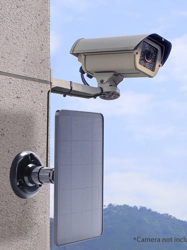 Panneau solaire type-c/DC5521 Port extérieur DC 5V 10W panneau de chargeur de cellules solaires étanche pour système d'éclairage de cour de caméra de sécurité