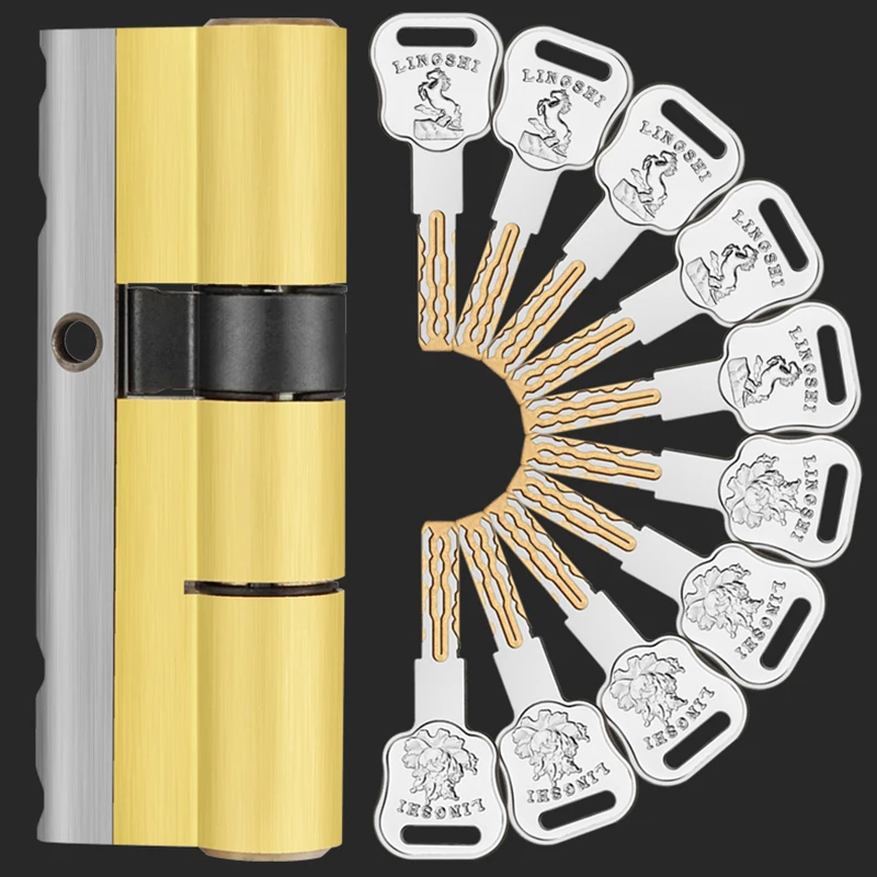 8 keys lock replacement C Grade Security entrance door lock cylinder  knob cylinder  defiant double cylinder lock