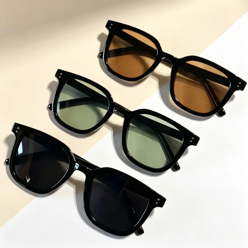 Vintage Bunte Quadratische Sonnenbrillen für Damen und Herren Retro Mode Marken-Sonnenbrillen Freizeit-Shopping Unisex Brillen