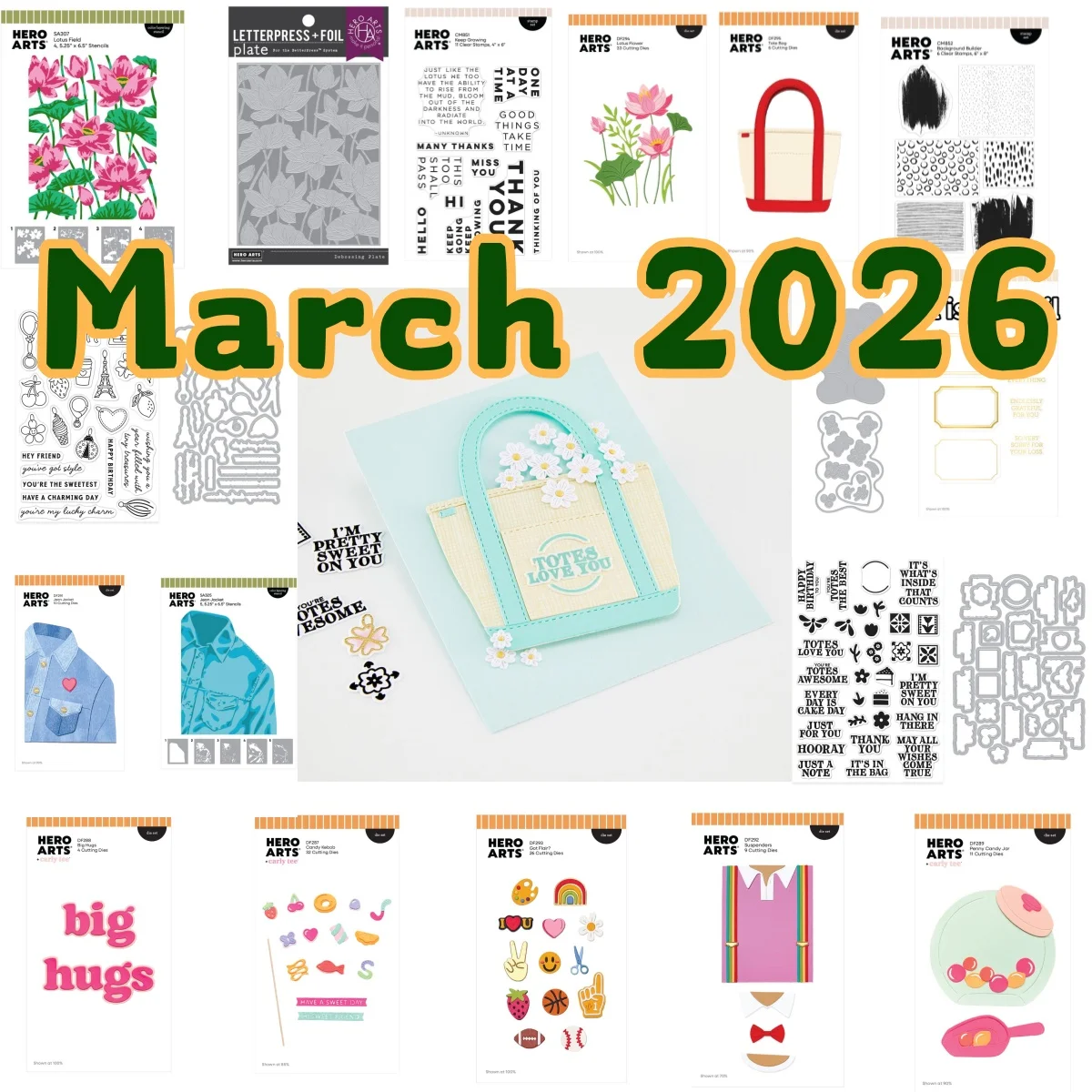 

Flower Lotus Field Tote Bag Bear Metal Cutting Dies Clear Stamps Stencil Hot Foil for DIY Making Card Scrapbook Craft April 2026