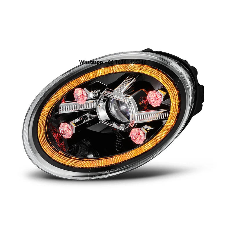 

13-16 LED Headlight Assembly 6000k Daytime Running Light Lens Crystal Light Upgrade Matrix 12V New Condition